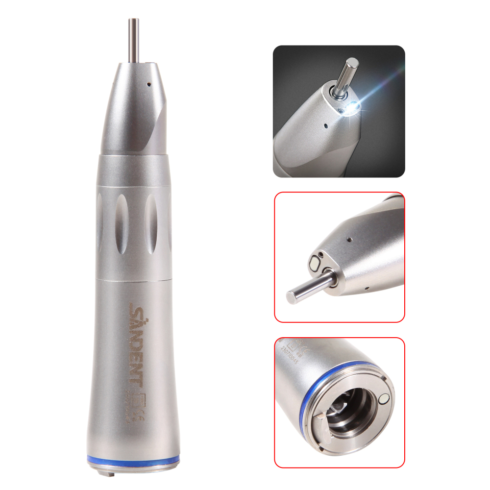Dental 1:1 Fiber Optic Contra Angle Low Speed Handpiece fit E-Type Electric motor