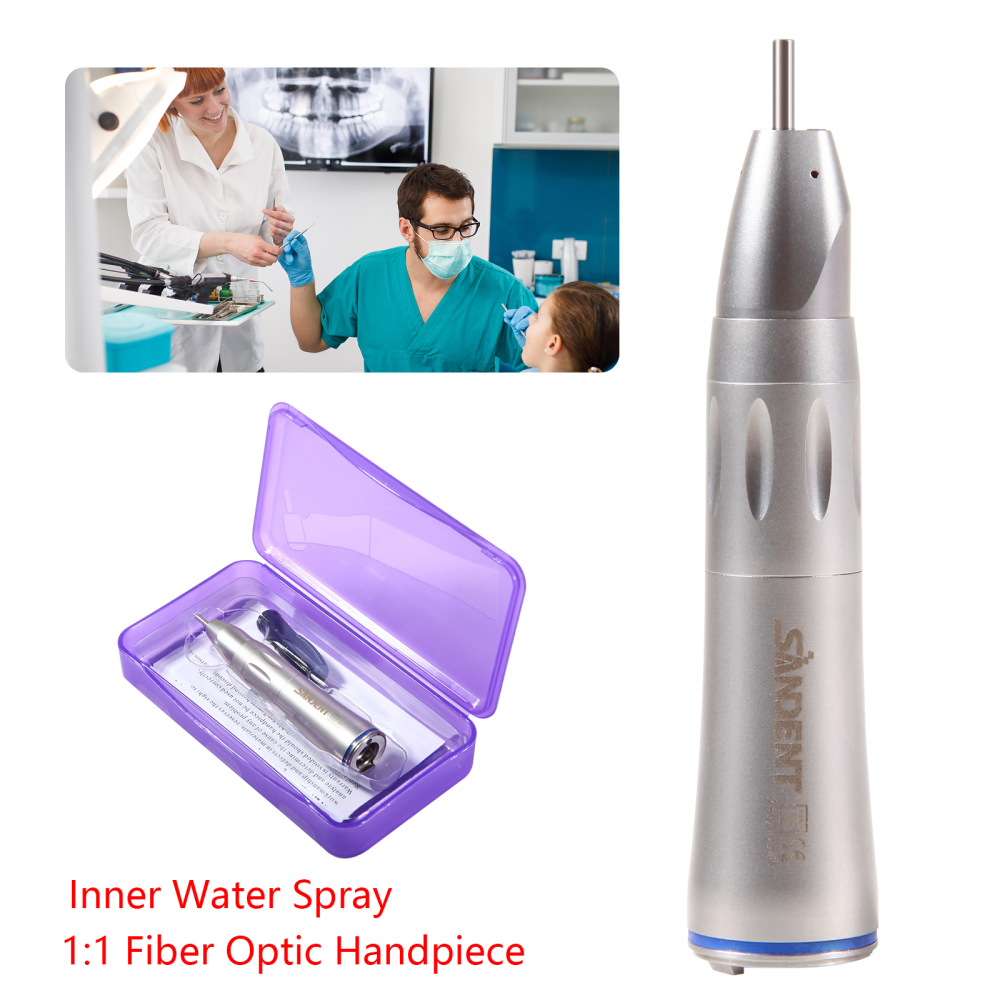 Dental 1:1 Fiber Optic Contra Angle Low Speed Handpiece fit E-Type Electric motor