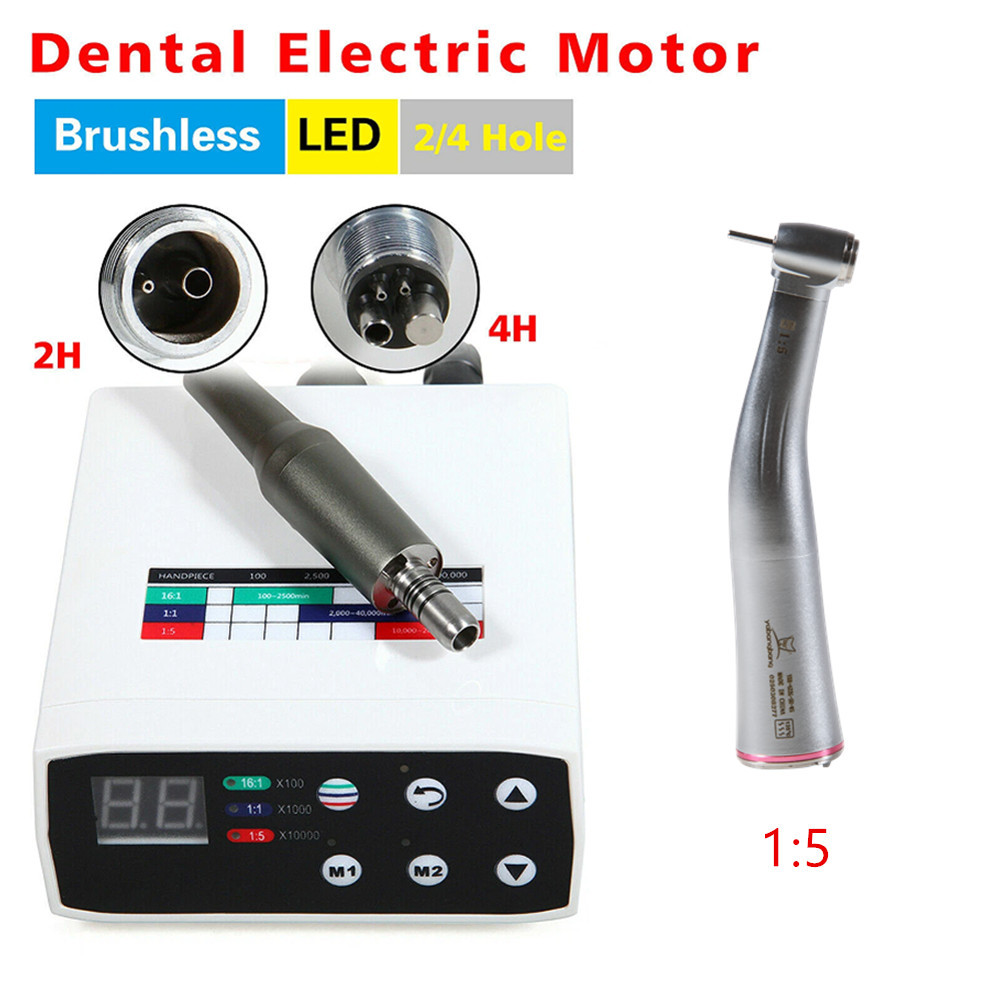 Dental Brushless LED Electric Micro Motor /1:5 Increasing Handpiece