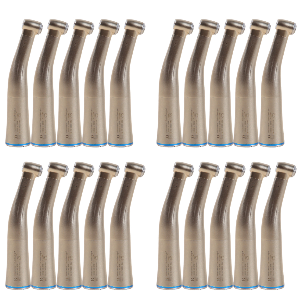 Dental 1:1 LED Fiber Optic Handpiece Internal 4 Spray Low Speed Contra Angle yabangbang
