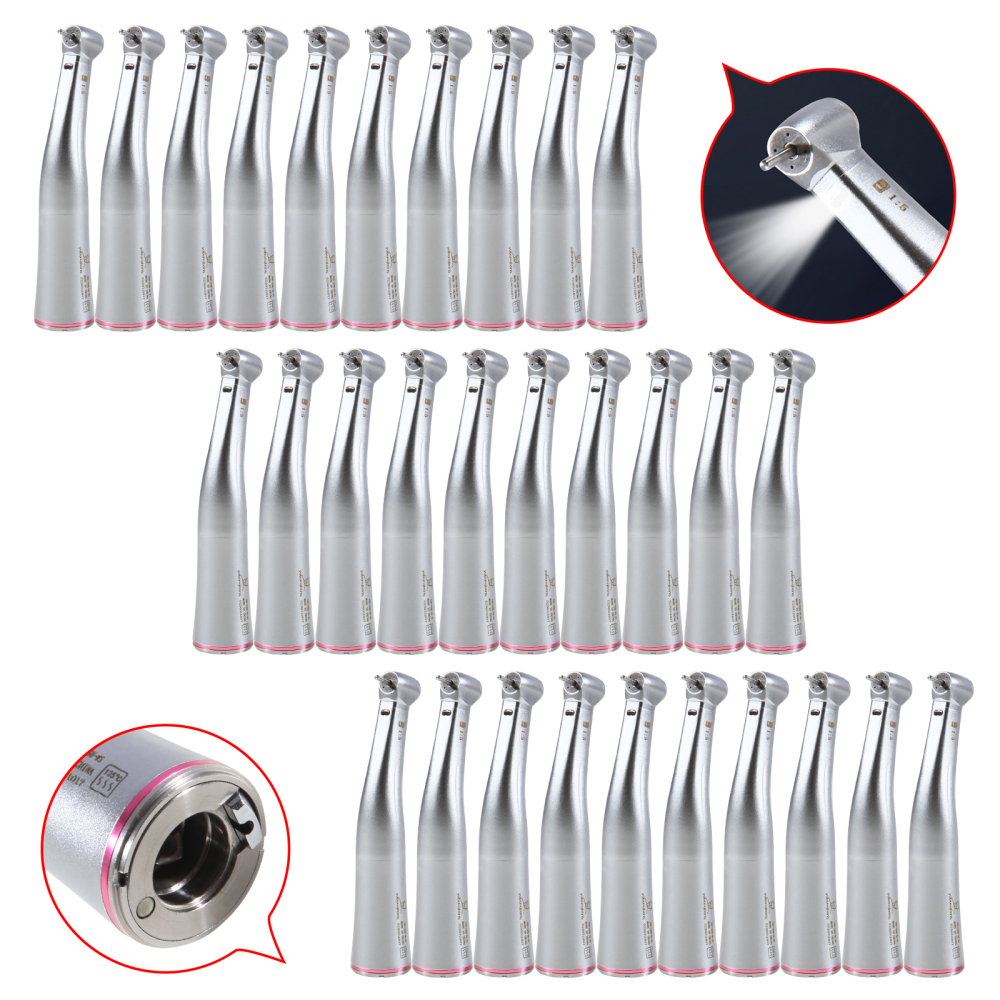 Dental 1:5 Increasing LED Contra Angle Handpiece MINI head  Fit E-type Electric Motor