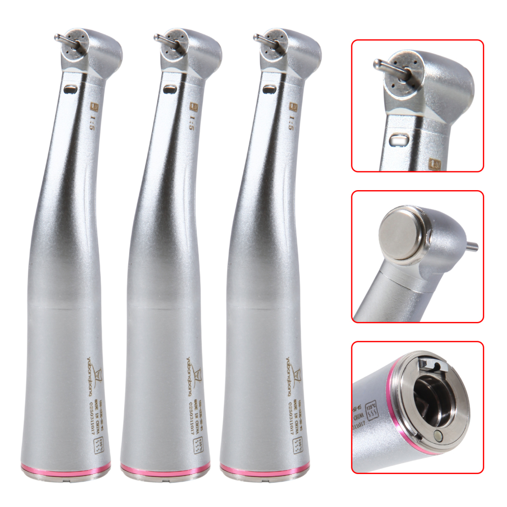 Dental 1:5 Increasing LED Contra Angle Handpiece MINI head  Fit E-type Electric Motor