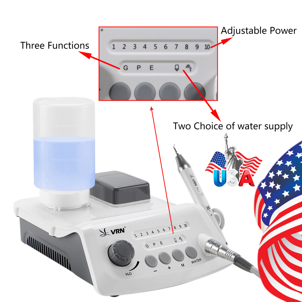 LED Dental Ultrasonic Piezo Scaler Handpiece W/ water Bottle & tips Fit EMS Cavitron Woodpecker