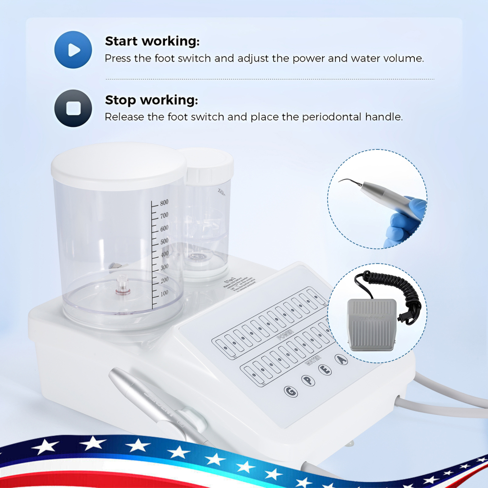 Dental Ultrasonic Scaler & Air Polisher Periodontal Endodontic Therapy System Kit
