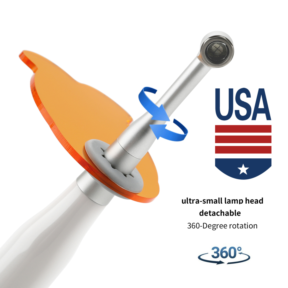 Dental Curing Light Lamp 1000–3000 mW/cm² 7 modes 1–60 seconds High Intensity