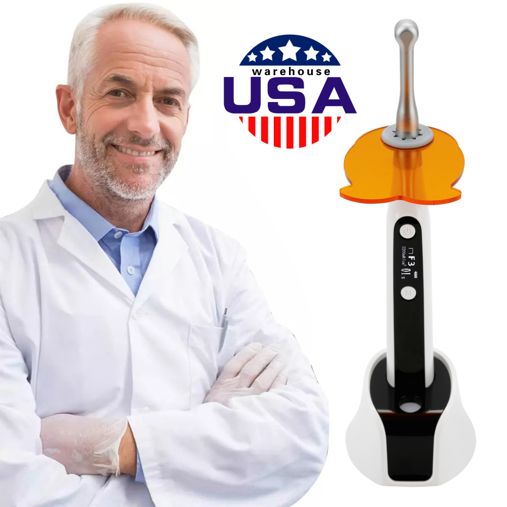 Dental Curing Light Lamp 1000–3000 mW/cm² 7 modes 1–60 seconds High Intensity