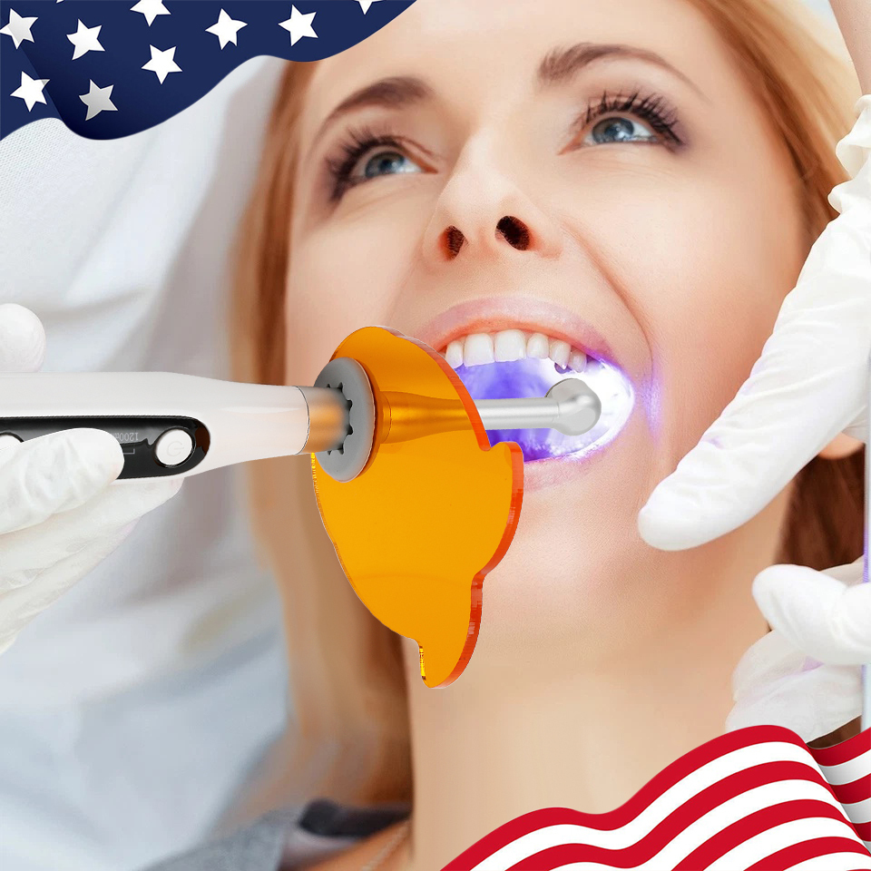 Dental Curing Light Lamp 1000–3000 mW/cm² 7 modes 1–60 seconds High Intensity