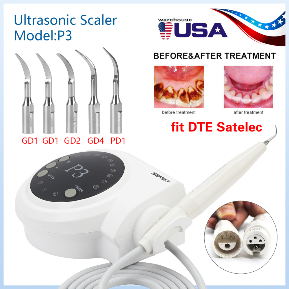 Dental Ultrasonic Scaler Piezo Endo Scaling Handpiece Tips fit DTE SATELEC P3+