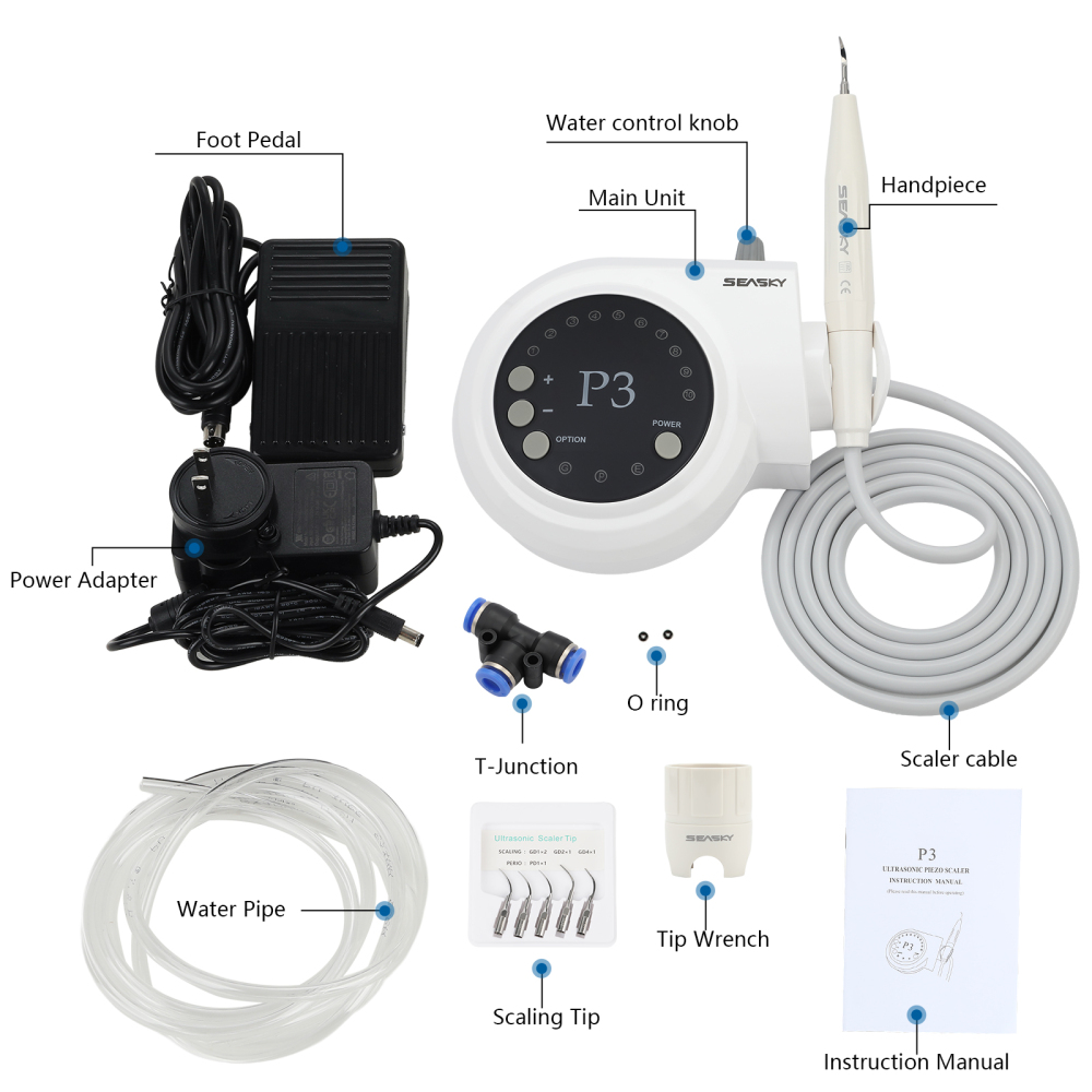 Dental Ultrasonic Scaler Piezo Endo Scaling Handpiece Tips fit DTE SATELEC P3+
