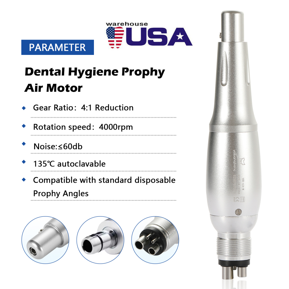 YB Dental Hygiene Prophy Handpiece Air Motor + 4:1 Straight Reduction Handpiece