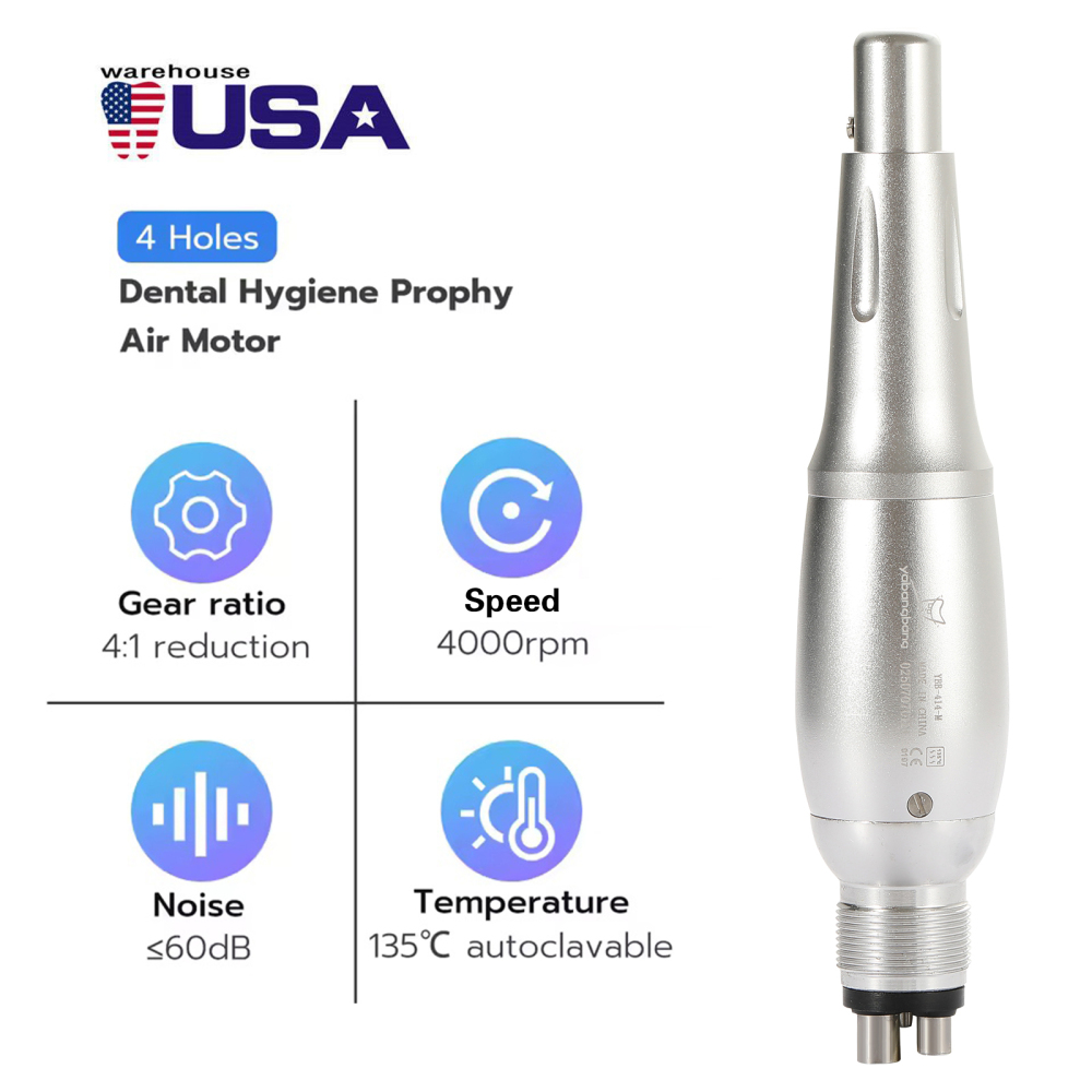 YB Dental Hygiene Prophy Handpiece Air Motor + 4:1 Straight Reduction Handpiece