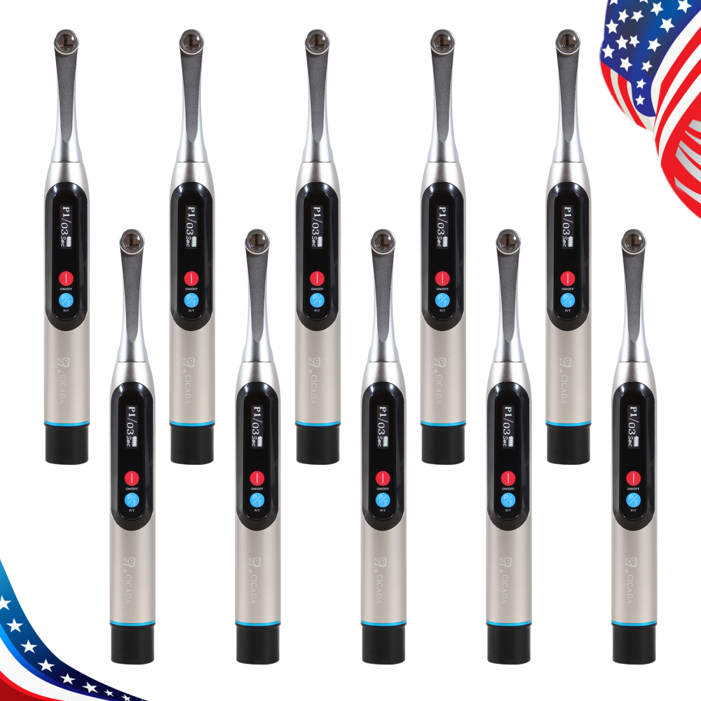 Dental LED Curing Light Wireless 1 Second Cure Lamp Wide Spectrum Max Intensity