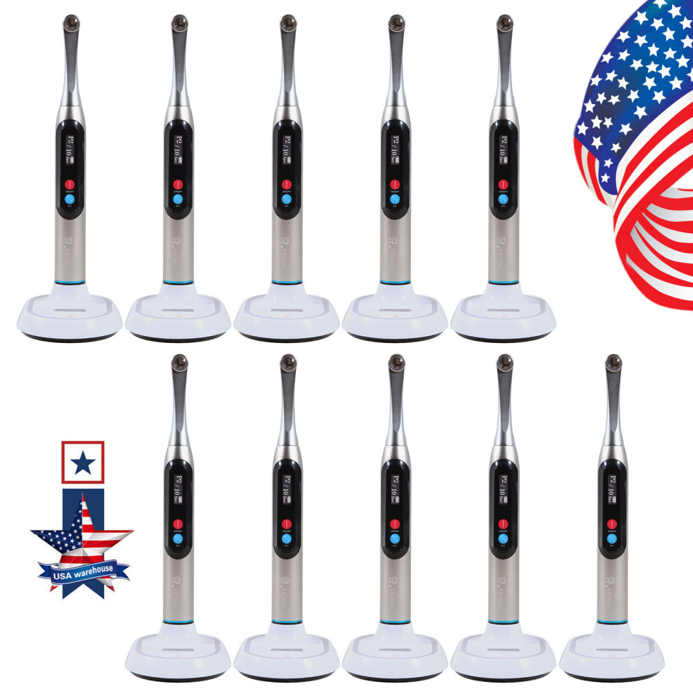 Dental LED Curing Light Wireless 1 Second Cure Lamp Wide Spectrum Max Intensity
