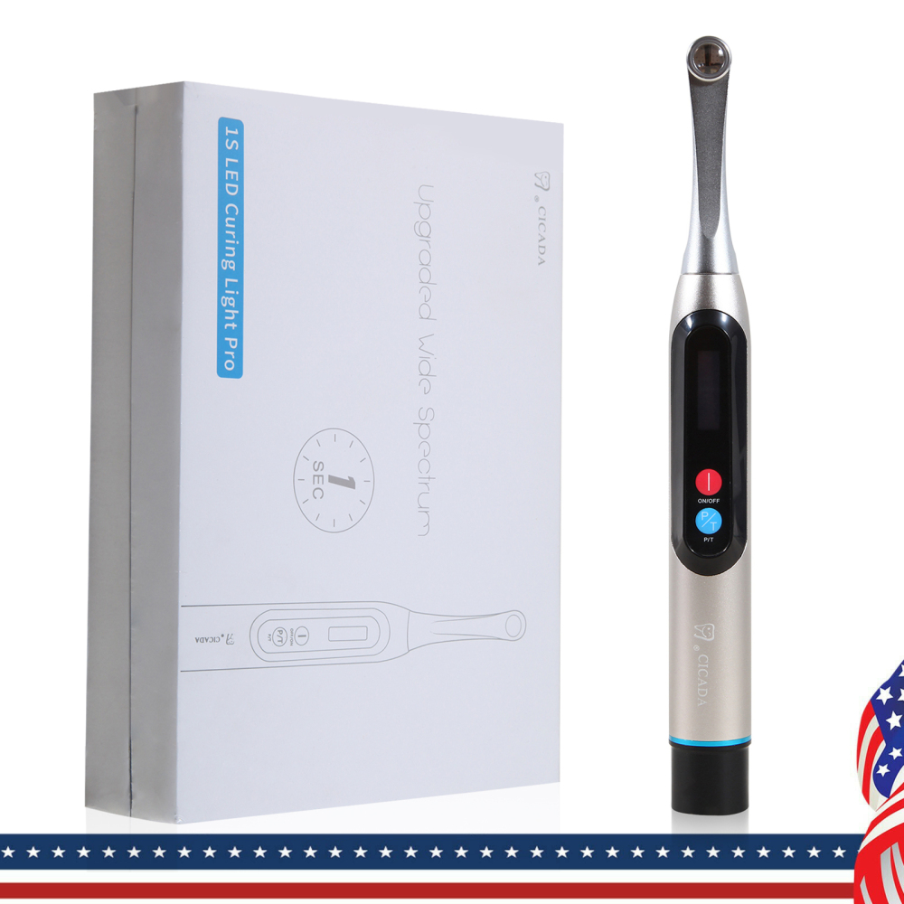 Dental LED Curing Light Wireless 1 Second Cure Lamp Wide Spectrum Max Intensity