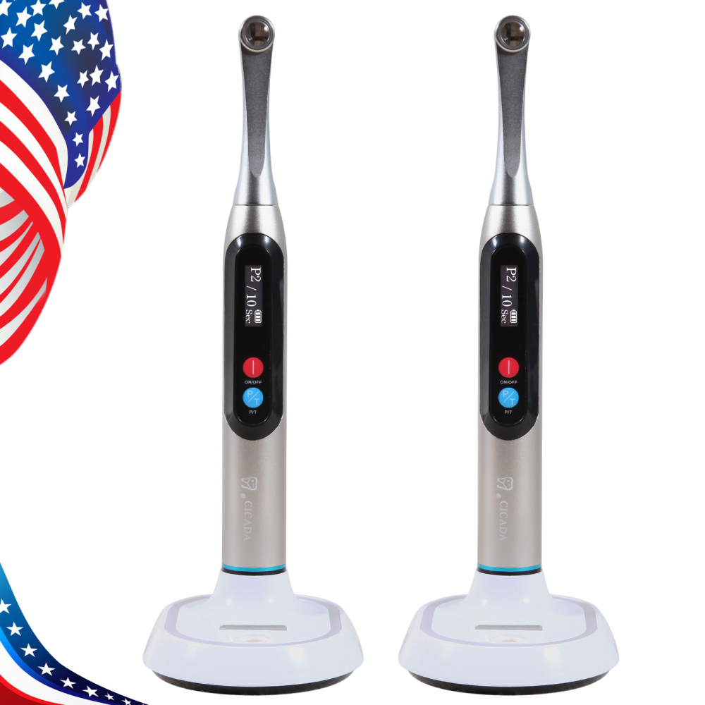 Dental LED Curing Light Wireless 1 Second Cure Lamp Wide Spectrum Max Intensity