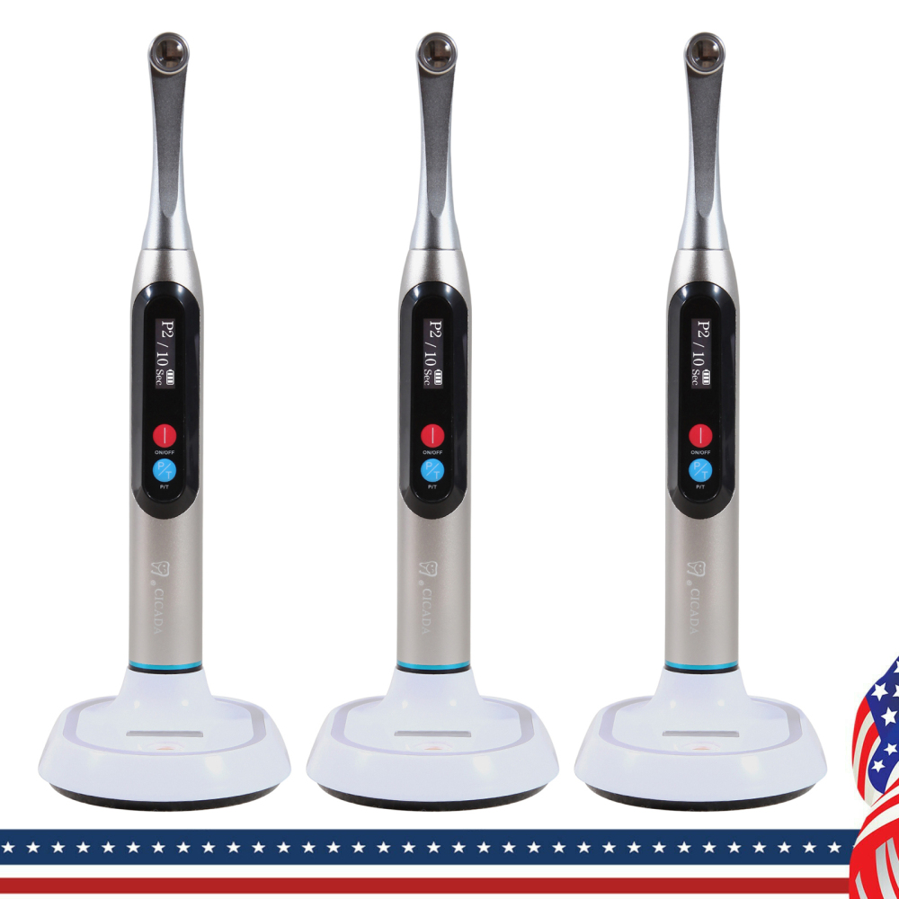 Dental LED Curing Light Wireless 1 Second Cure Lamp Wide Spectrum Max Intensity
