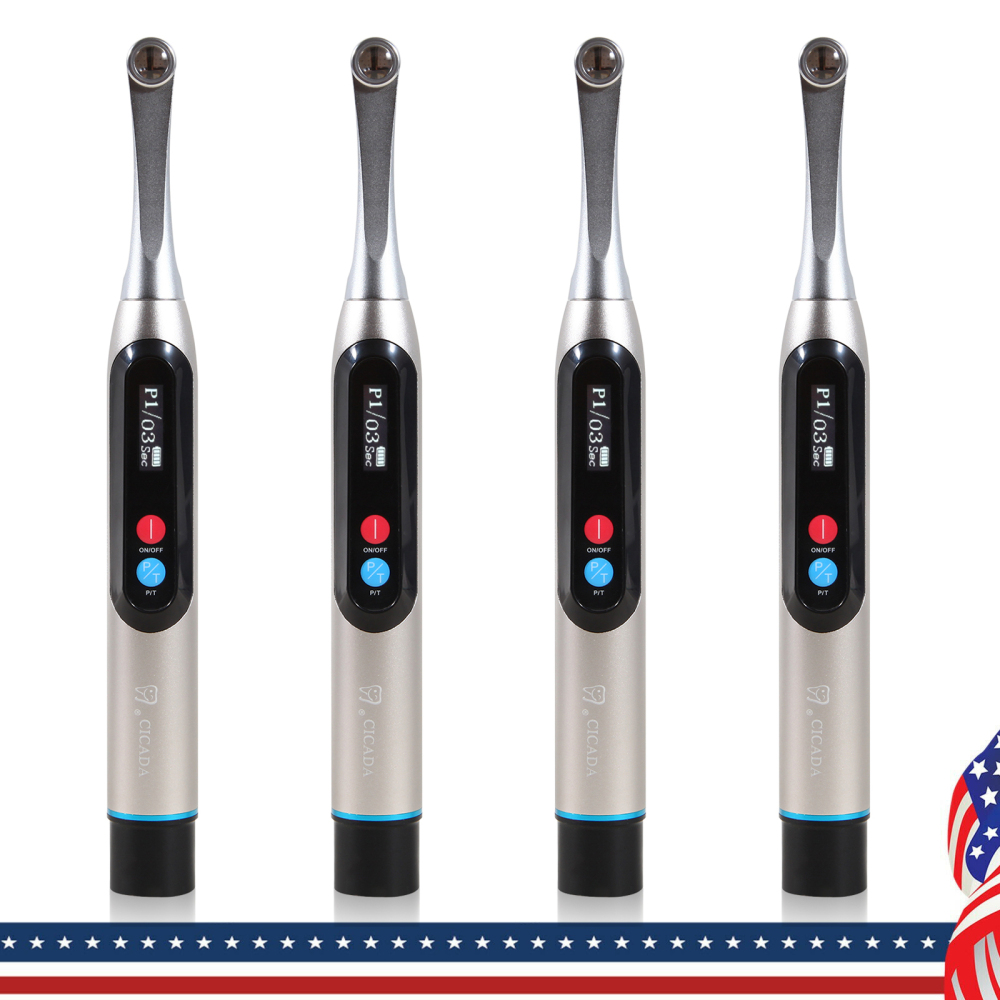 Dental LED Curing Light Wireless 1 Second Cure Lamp Wide Spectrum Max Intensity
