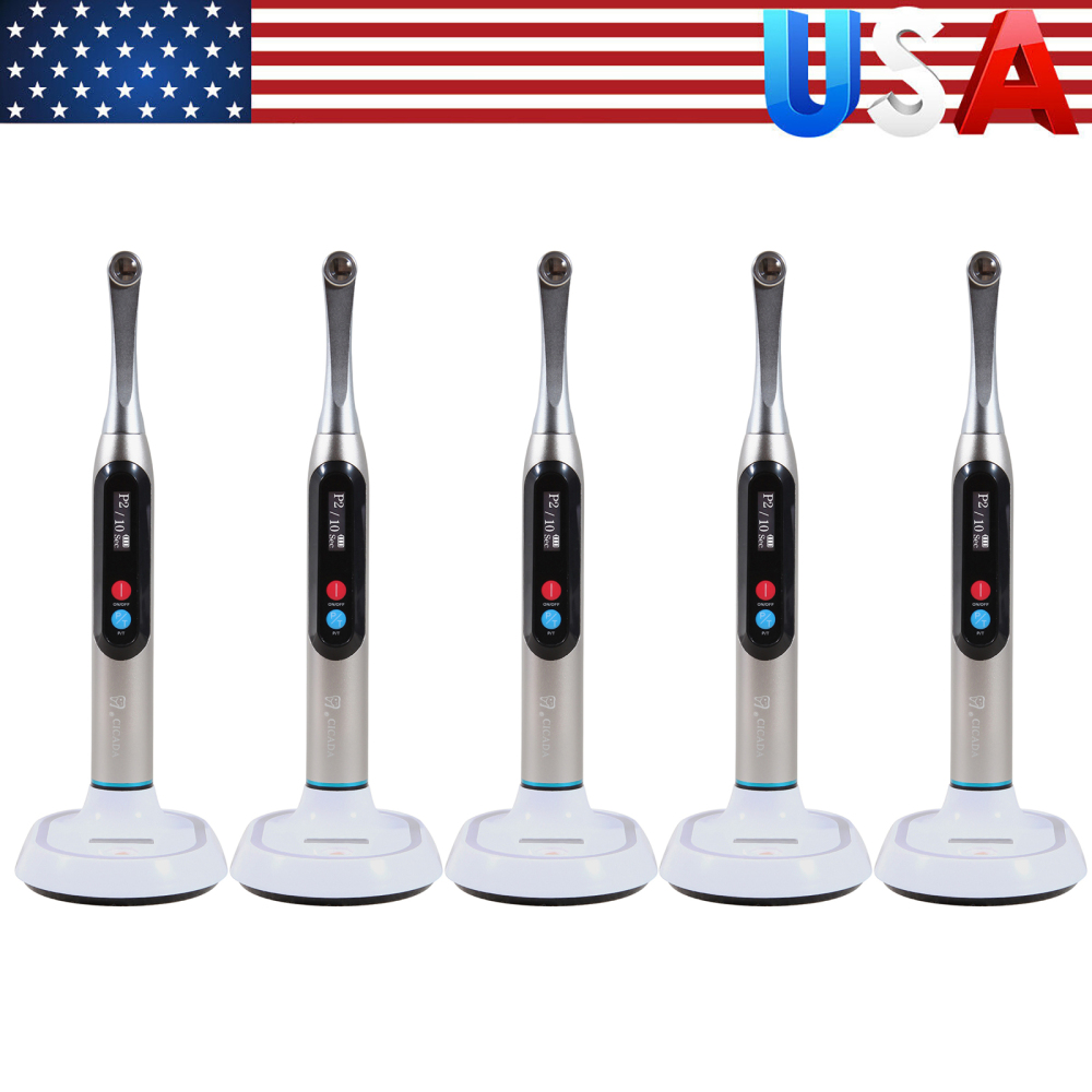 Dental LED Curing Light Wireless 1 Second Cure Lamp Wide Spectrum Max Intensity