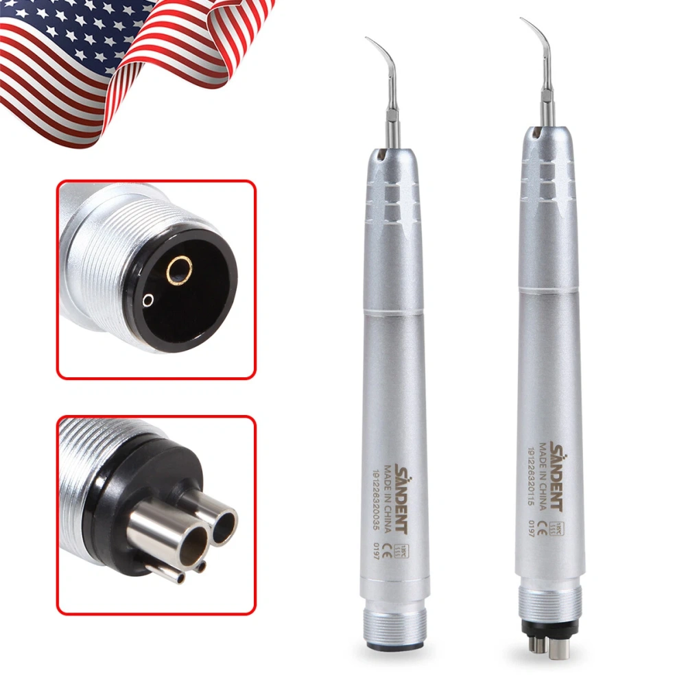 Dental Ultrasonic Air Perio Scaler Handpiece 4 Hole / 2 Hole+ 3 Scaling Tips for Dentist