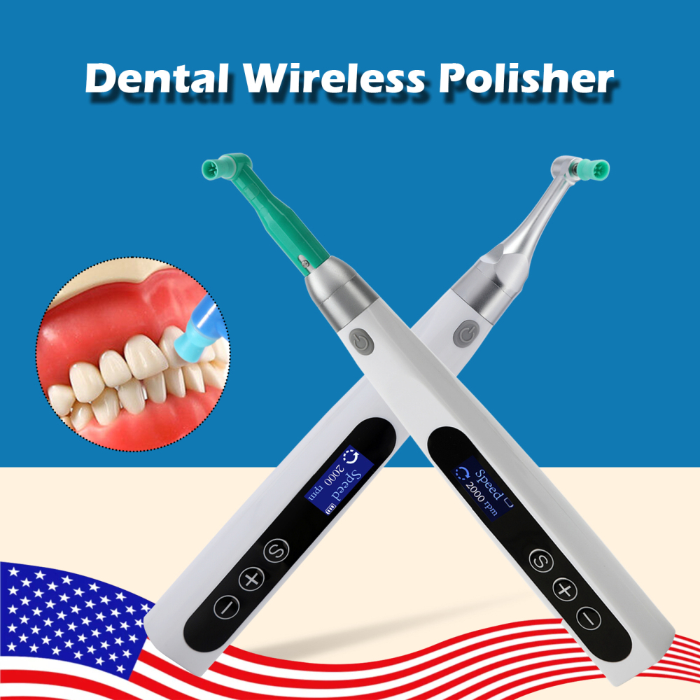 2 in1 Dental Electric Cordless Hygiene Prophy Polishing Handpiece 360° Swivel 2000rpm