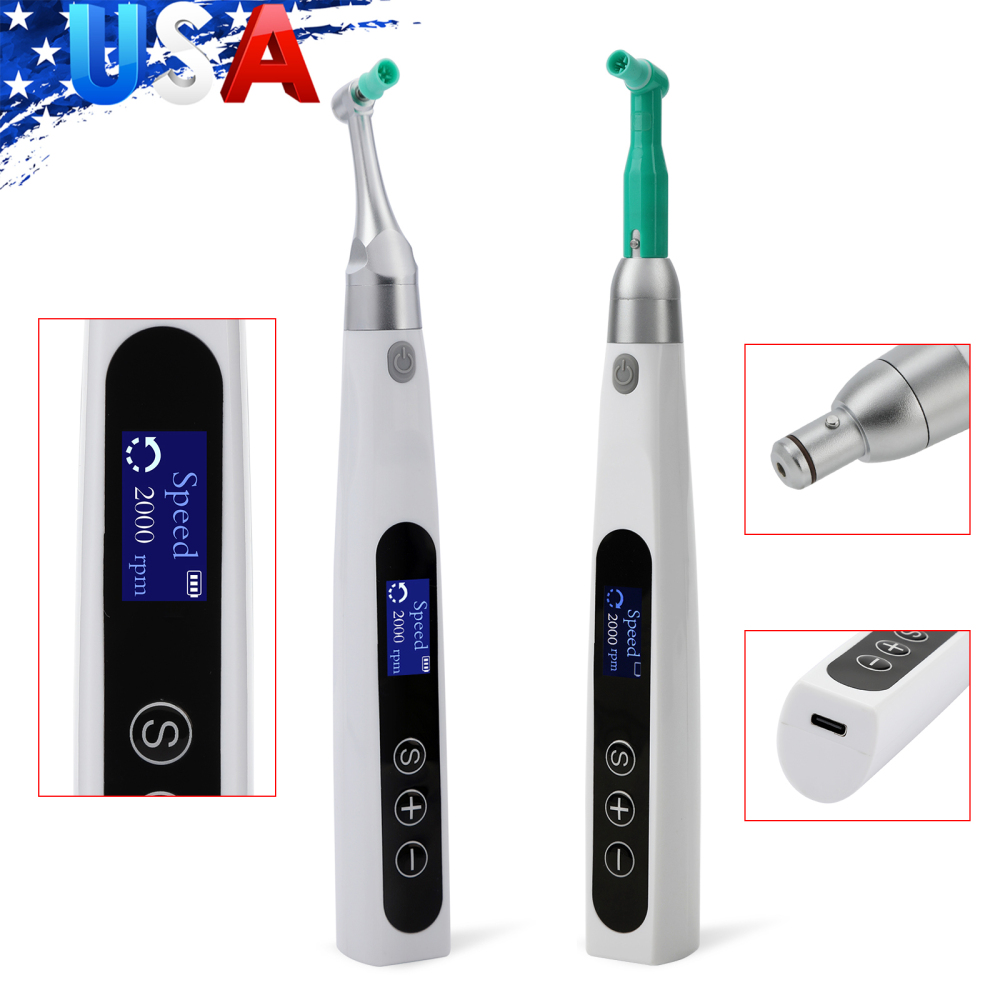2 in1 Dental Electric Cordless Hygiene Prophy Polishing Handpiece 360° Swivel 2000rpm