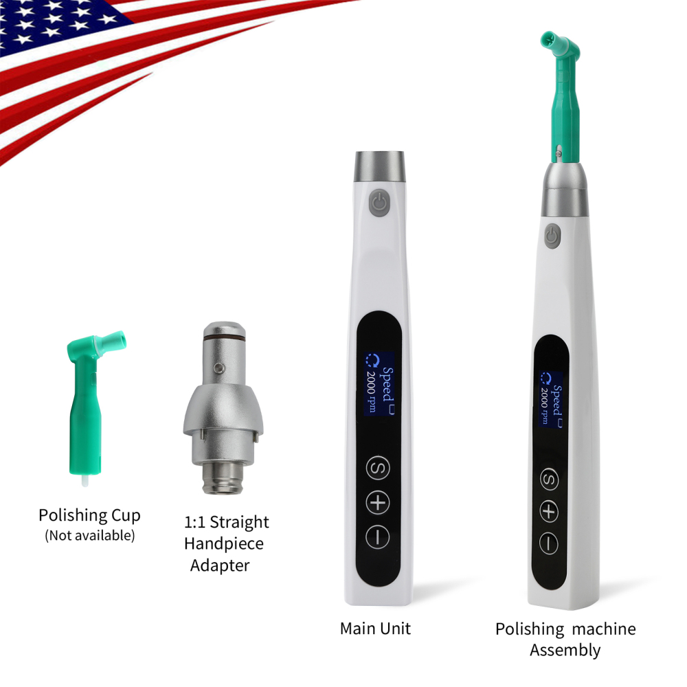 2 in1 Dental Electric Cordless Hygiene Prophy Polishing Handpiece 360° Swivel 2000rpm