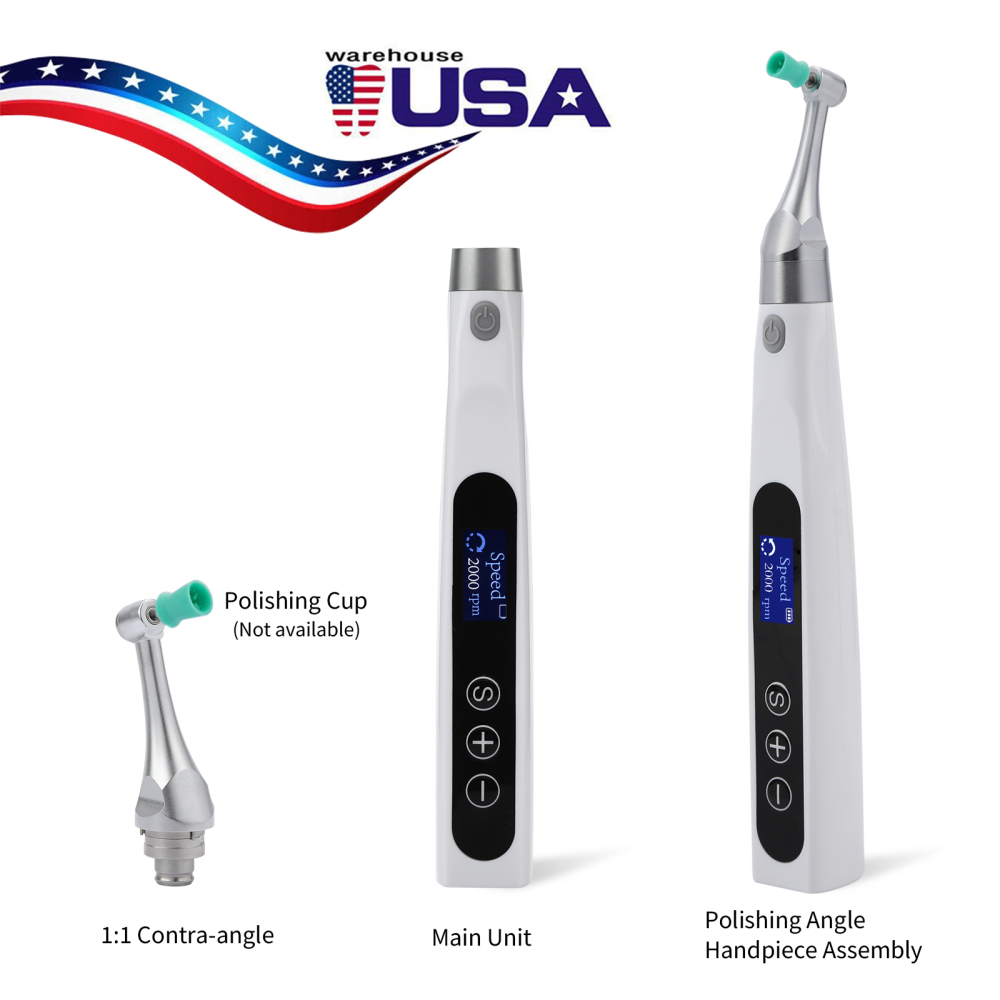 2 in1 Dental Electric Cordless Hygiene Prophy Polishing Handpiece 360° Swivel 2000rpm