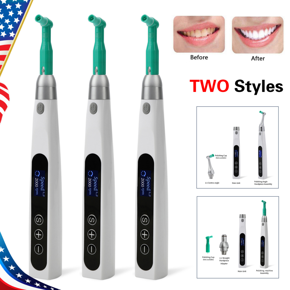 2 in1 Dental Electric Cordless Hygiene Prophy Polishing Handpiece 360° Swivel 2000rpm