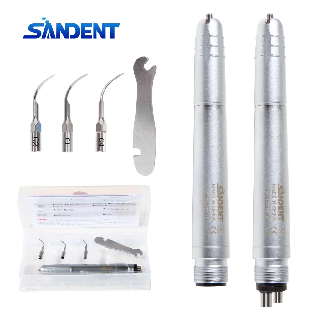 Dental Ultrasonic Air Perio Scaler Handpiece 4 Hole / 2 Hole+ 3 Scaling Tips for Dentist