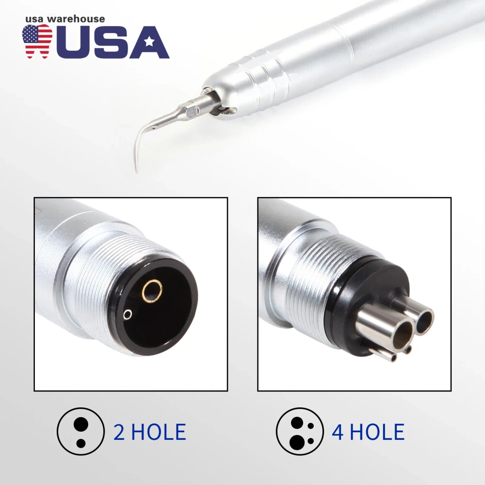 Dental Ultrasonic Air Perio Scaler Handpiece 4 Hole / 2 Hole+ 3 Scaling Tips for Dentist