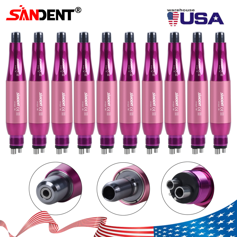 Dental 4:1 Hygiene Prophy Handpiece 360° Swivel Straight Cone Air Motor 4Holes DT
