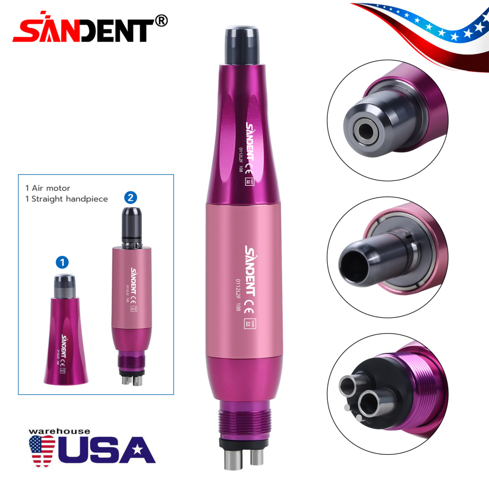 Dental 4:1 Hygiene Prophy Handpiece 360° Swivel Straight Cone Air Motor 4Holes DT