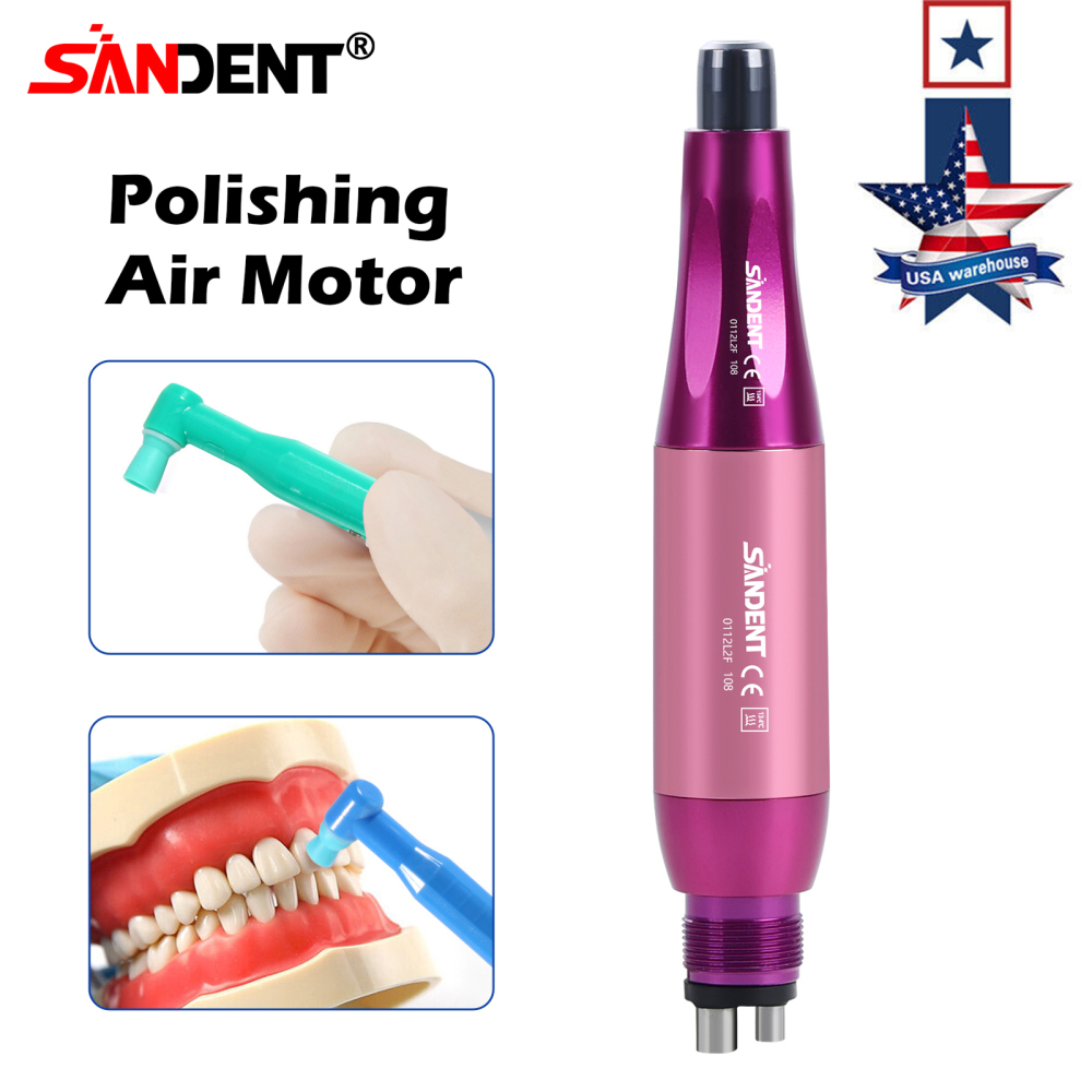 Dental 4:1 Hygiene Prophy Handpiece 360° Swivel Straight Cone Air Motor 4Holes DT