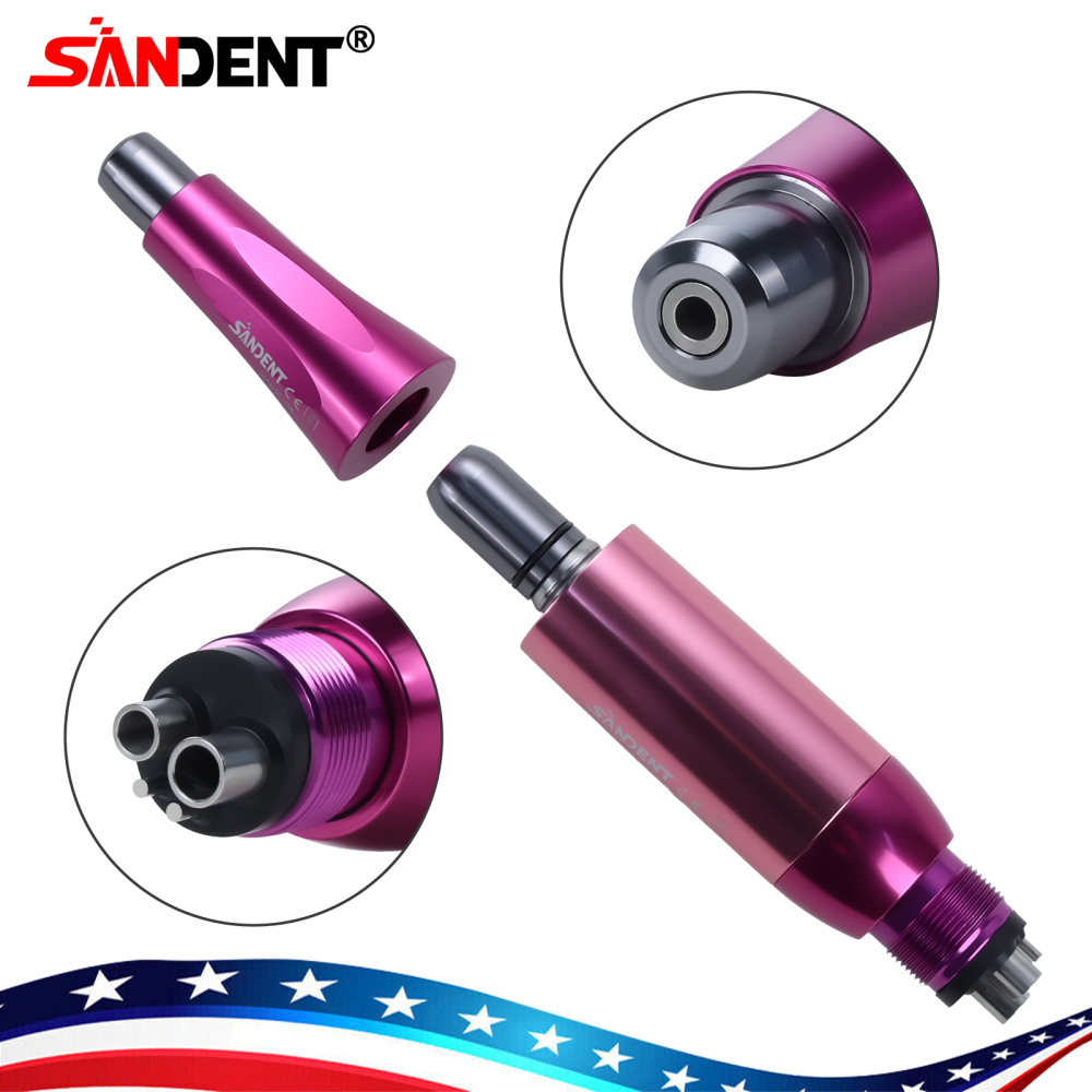 Dental 4:1 Hygiene Prophy Handpiece 360° Swivel Straight Cone Air Motor 4Holes DT