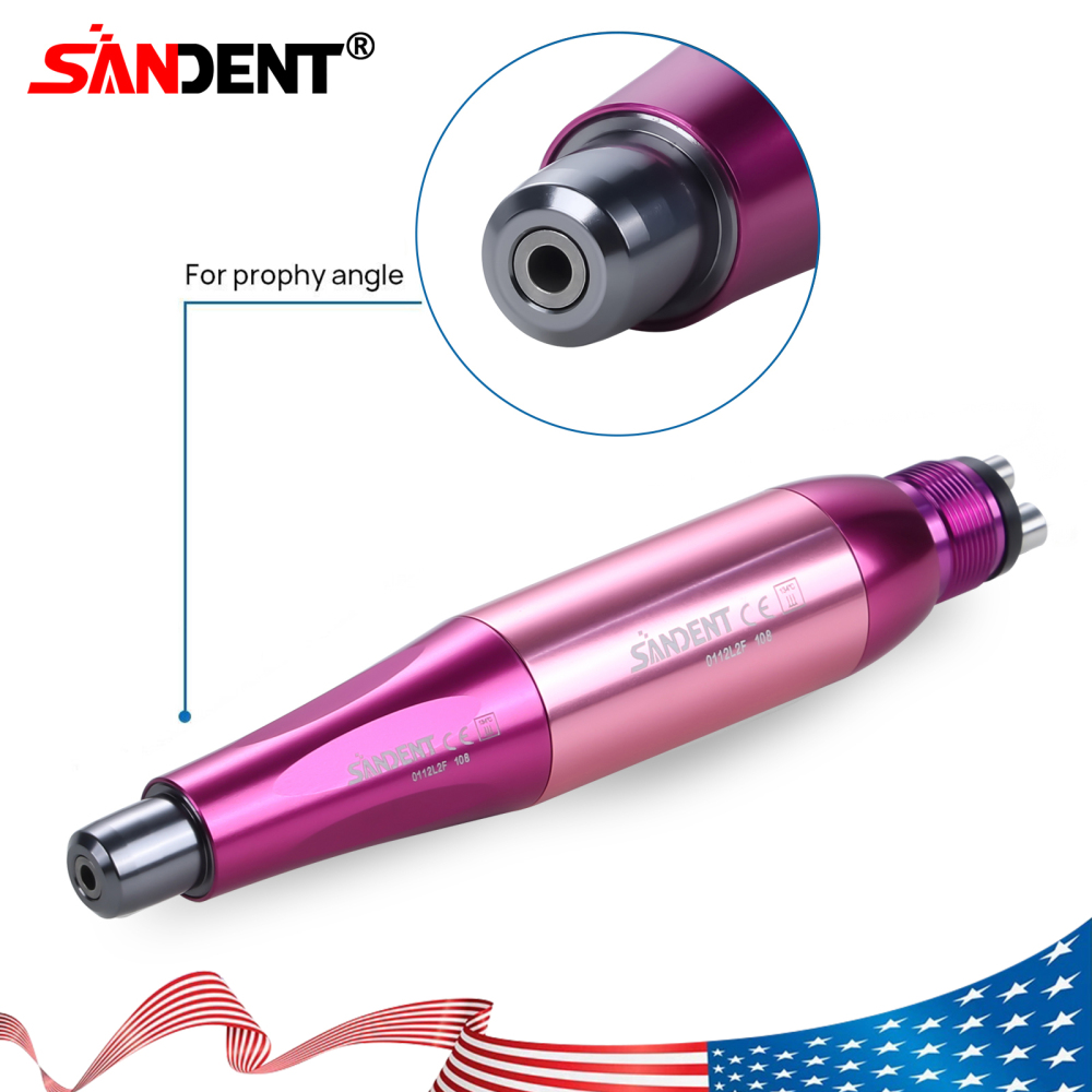 Dental 4:1 Hygiene Prophy Handpiece 360° Swivel Straight Cone Air Motor 4Holes DT