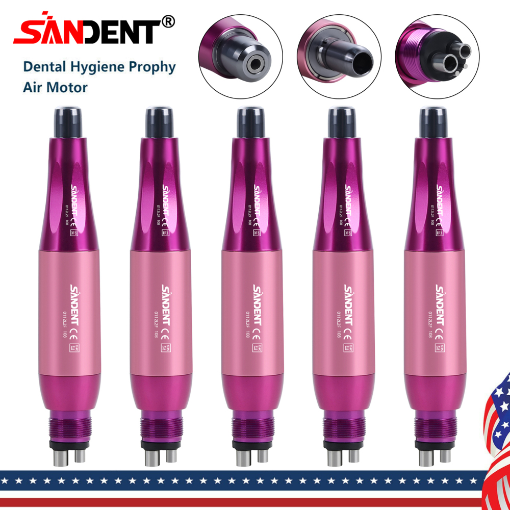 Dental 4:1 Hygiene Prophy Handpiece 360° Swivel Straight Cone Air Motor 4Holes DT