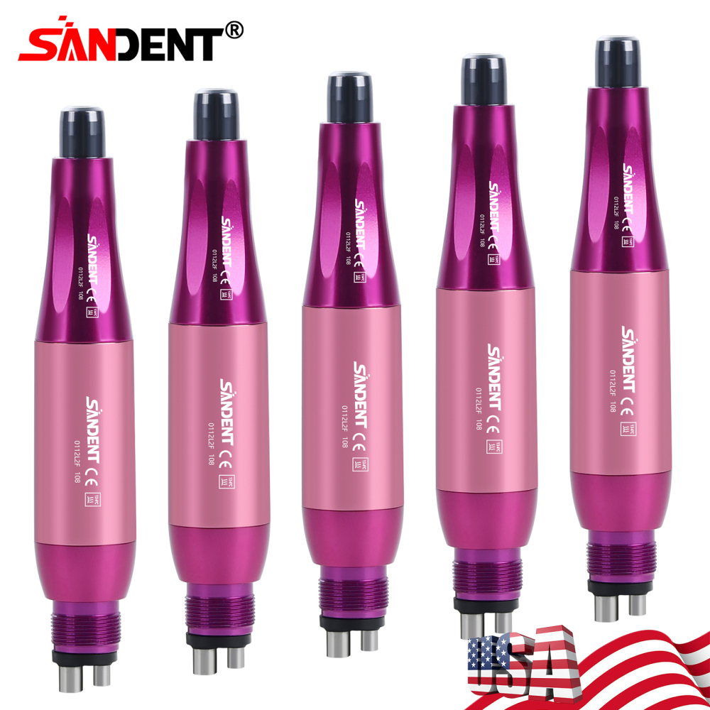 Dental 4:1 Hygiene Prophy Handpiece 360° Swivel Straight Cone Air Motor 4Holes DT