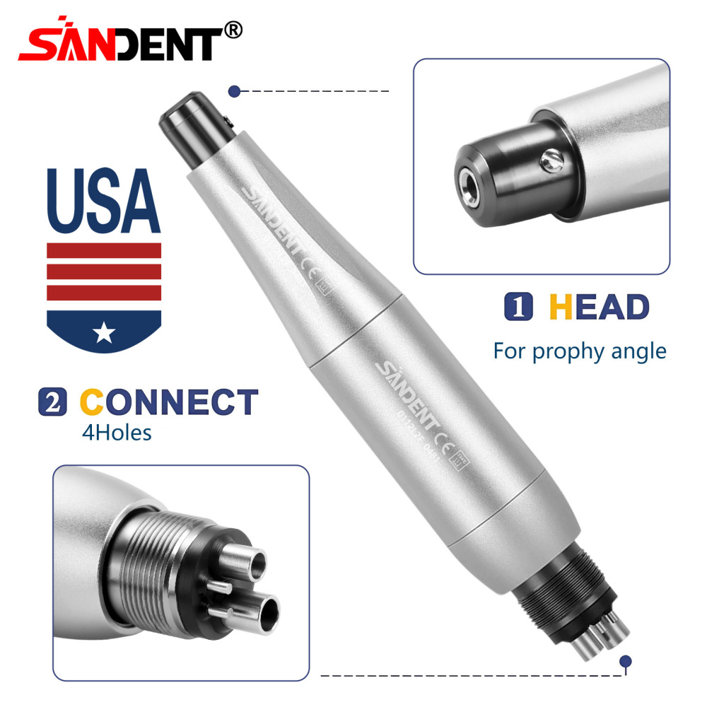 Dental Hygiene Prophy Handpiece Air Motor 4Holes 4:1 Nose Cone 360°Swivel