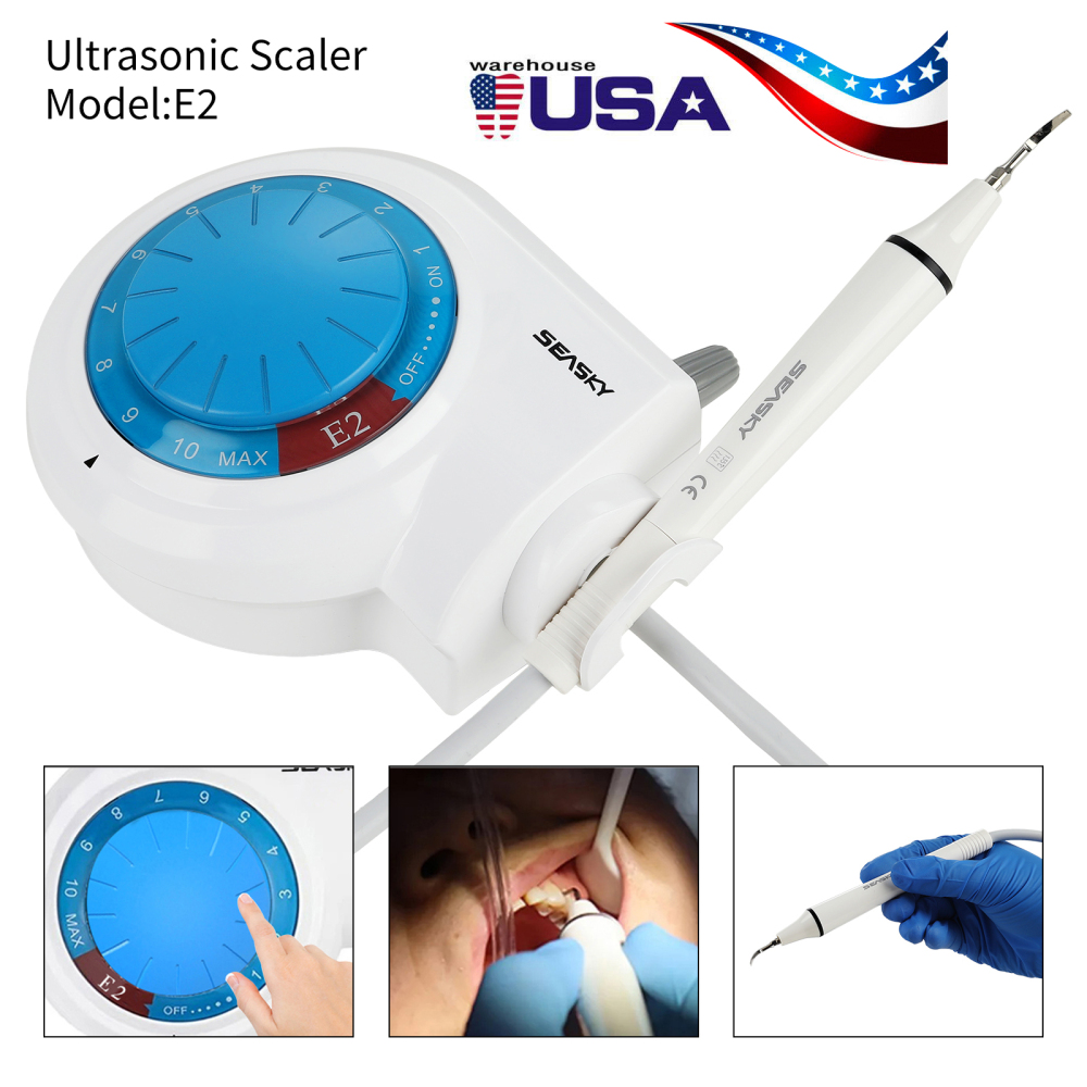 SEASKY E2 Dental Ultrasonic Piezo Scaler w/ Handpiece 5*Tips fit EMS Woodpecker
