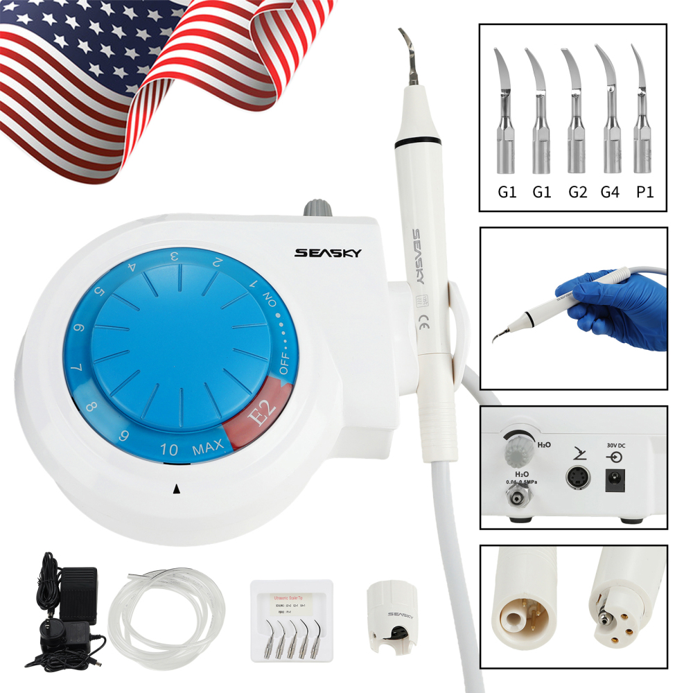 SEASKY E2 Dental Ultrasonic Piezo Scaler w/ Handpiece 5*Tips fit EMS Woodpecker