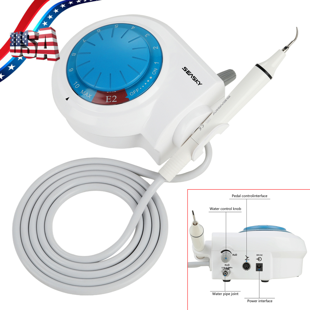 SEASKY E2 Dental Ultrasonic Piezo Scaler w/ Handpiece 5*Tips fit EMS Woodpecker