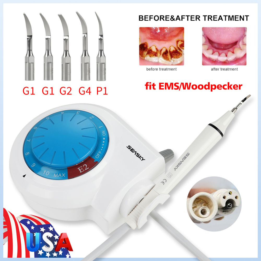 SEASKY E2 Dental Ultrasonic Piezo Scaler w/ Handpiece 5*Tips fit EMS Woodpecker