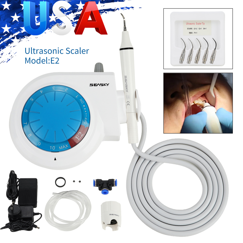 SEASKY E2 Dental Ultrasonic Piezo Scaler w/ Handpiece 5*Tips fit EMS Woodpecker