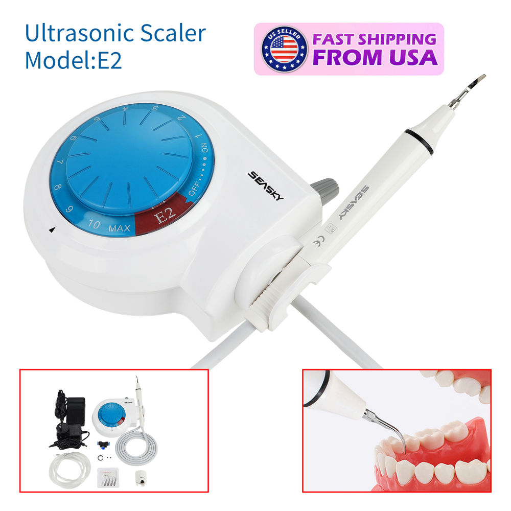 SEASKY E2 Dental Ultrasonic Piezo Scaler w/ Handpiece 5*Tips fit EMS Woodpecker