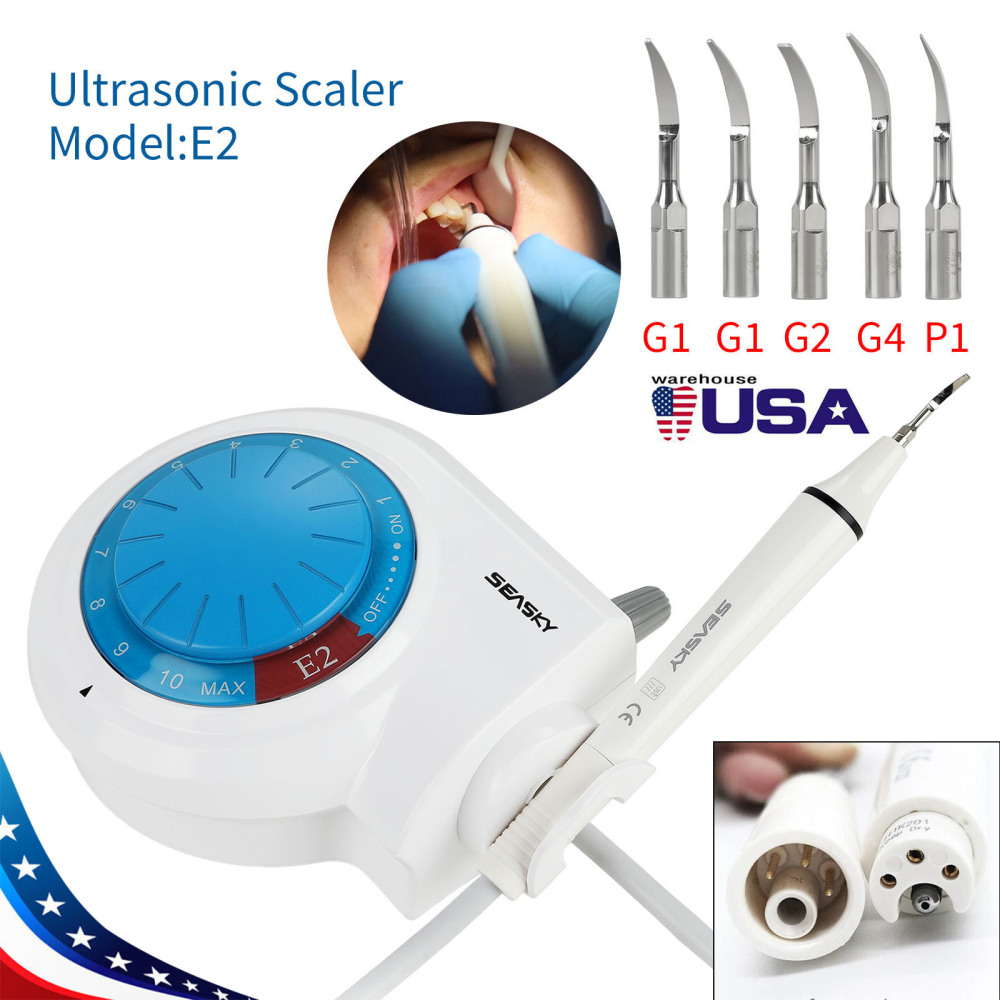 SEASKY E2 Dental Ultrasonic Piezo Scaler w/ Handpiece 5*Tips fit EMS Woodpecker