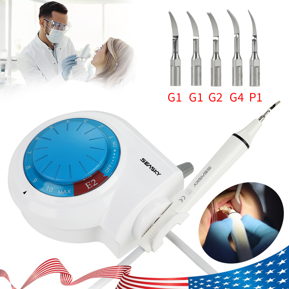 SEASKY E2 Dental Ultrasonic Piezo Scaler w/ Handpiece 5*Tips fit EMS Woodpecker