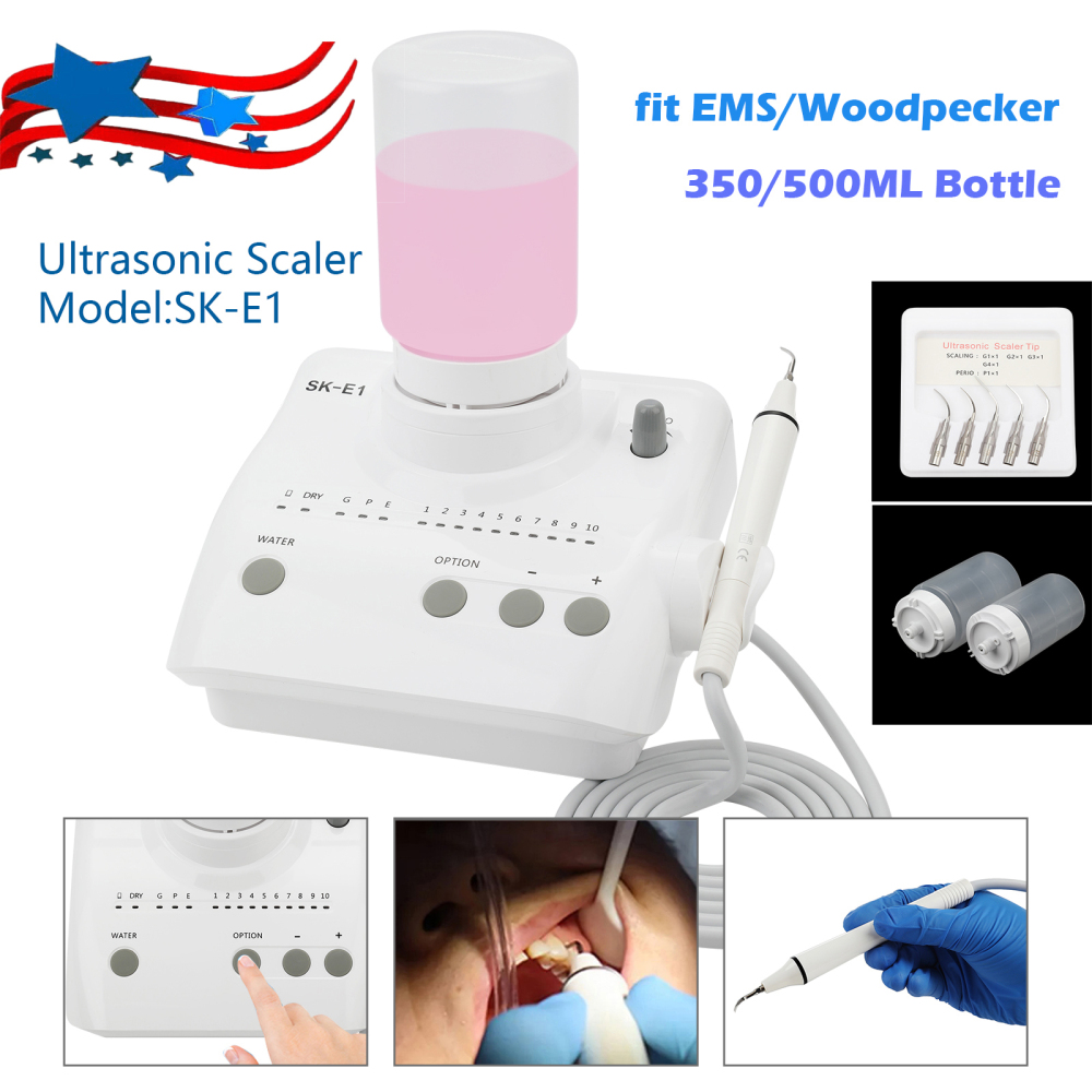 SK-E1/SK-E1L Dental Ultrasonic Piezo Scaler Unit Fit EMS LED/Non-LED handpiece & Tips