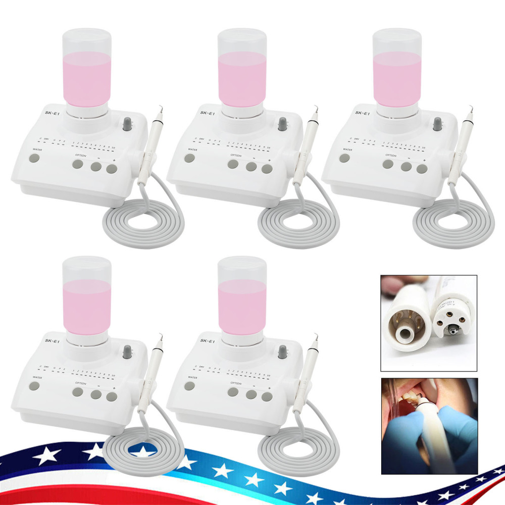 SK-E1 Dental Portable Ultrasonic Piezo Scaler w/2*Bottles fit EMS Handpiece tips