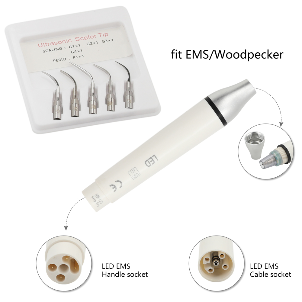 SK-E1/SK-E1L Dental Ultrasonic Piezo Scaler Unit Fit EMS LED/Non-LED handpiece & Tips