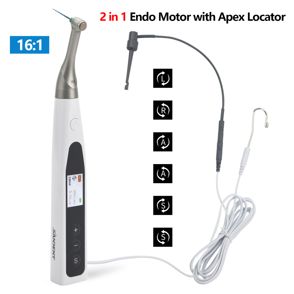 SANDENT 2 in 1 Dental Cordless Endodontics Endo Motor w/ Apex Locator